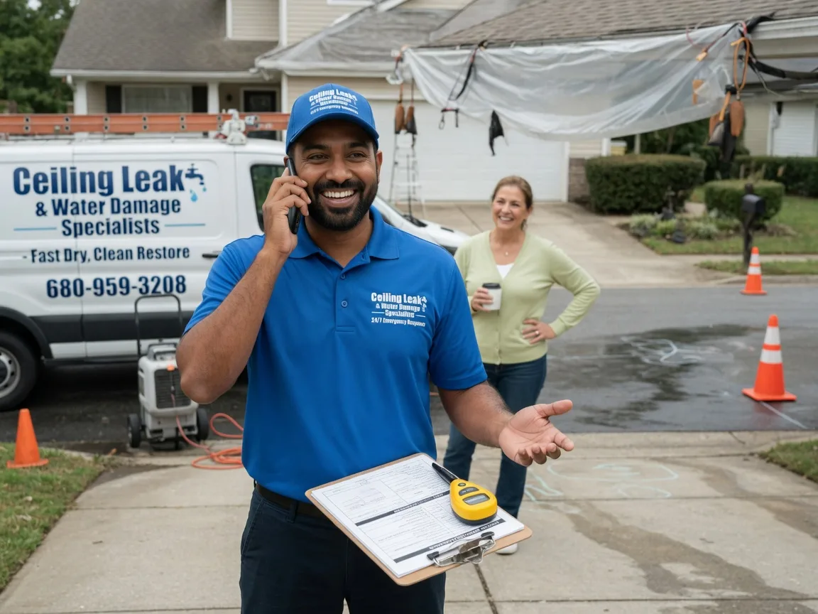 Ceiling Leak Cleanup Donahue, IA FAQs